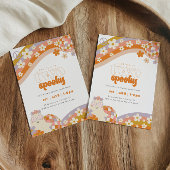 Invitation Deux Éffrayants | Retro Super Boho Girls 1er anniv