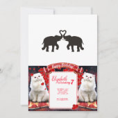 Invitation Deux éléphants aiment les silhouettes (Devant)