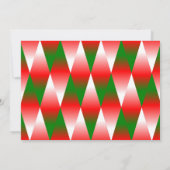 Invitation Deux éléphants blancs Motif de diamants de Noël (Dos)