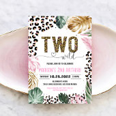 Invitation Deux Empreintes de léopard sauvages Jungle Anniver