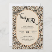 Invitation Deux Empreintes de léopard sauvages Neutral 2e ann (Devant)