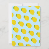 Invitation Deux enfants de citron doux deuxième anniversaire (Dos)