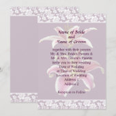 Invitation Deux ensembles d'invitations de mariage aux lys St (Devant / Derrière)