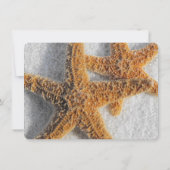 Invitation Deux étoiles de mer Sable, Plage Enregistrer la da (Dos)