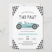 Invitation Deux Fast 2 Curieux Parcours Car 2e Anniversaire (Devant)