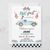 Invitation Deux Fast 2 Curieux Parcours Car 2e Anniversaire (Devant)