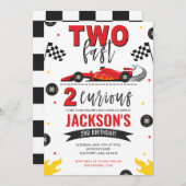 Invitation Deux Fast 2 Curieux Rouge (Devant / Derrière)