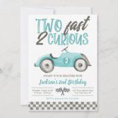 Invitation Deux Fast 2 Curious Birthday Invitation, Boy Racin (Devant)