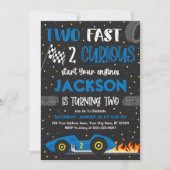 Invitation Deux Fast 2 Curious Birthday Invitation, Boy Racin (Devant)