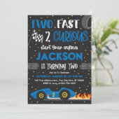 Invitation Deux Fast 2 Curious Birthday Invitation, Boy Racin (Debout devant)