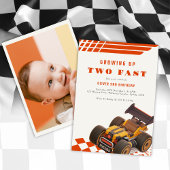 Invitation Deux Fast 2e Boy Race voiture Anniversaire