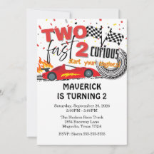 Deux Fast Race Car Red Anniversaire