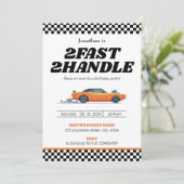 Invitation Deux Fast Two Handle Boy 2e fête d'anniversaire (Debout devant)