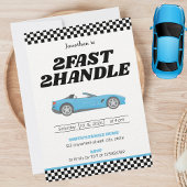 Invitation Deux Fast Two Handle Boy 2e fête d'anniversaire