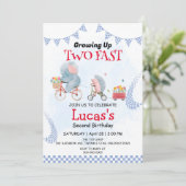 Invitation Deux Fast wild jungle vélo 2e fête d'anniversaire (Debout devant)