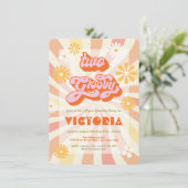 Invitation Deux fêtes d'anniversaire Super pour Hippie 70's 6 (Debout devant)