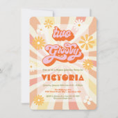 Invitation Deux fêtes d'anniversaire Super pour Hippie 70's 6 (Devant)