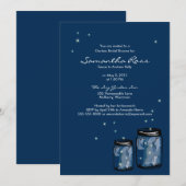Invitation Deux Fêtes de la mariée de pots et de lucioles de (Devant / Derrière)
