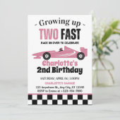 Invitation Deux Fille Rapide 2e fête d'anniversaire (Debout devant)