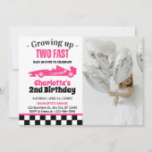 Invitation Deux Fille Rapide 2e fête d'anniversaire (Devant)