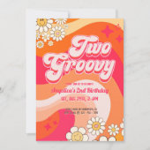 Invitation Deux filles colorées Super Anniversaire (Devant)