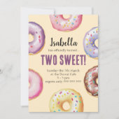 Invitation Deux filles d'aquarelle de beigne douce (Devant)