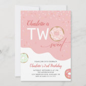 Invitation Deux filles douces 2e anniversaire (Devant)