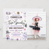 Invitation Deux filles Éffrayantes Halloween 2e anniversaire  (Devant)