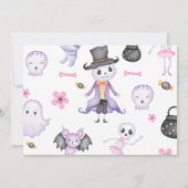 Invitation Deux filles Éffrayantes Halloween 2e anniversaire  (Dos)