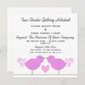 Invitation Deux filles qui deviennent Mariages lesbiennes (Devant / Derrière)