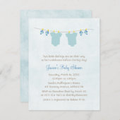 Invitation Deux Fois Comme Belle Bébé Garçon Douche Invitatio (Devant / Derrière)