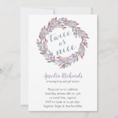 Invitation Deux fois plus agréable | Baby shower de couronne  (Devant)