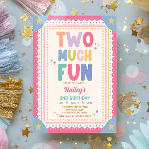 Invitation Deux fois plus amusante Fête d'anniversaire fantai