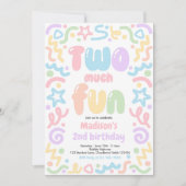 Invitation Deux fois plus de plaisir Confetti Balloon Anniver (Devant)