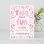 Invitation Deux fois plus de plaisir Confetti Balloon Anniver (Debout devant)