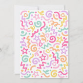 Invitation Deux fois plus de plaisir Confetti Balloon Anniver (Dos)