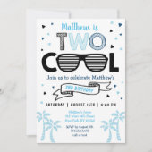 Invitation Deux Garçon Cool Anniversaire d'été (Devant)