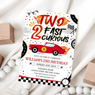Invitation Deux Garçon de Course Rapide 2ème Anniversaire