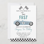Invitation Deux Garçon de Course Rapide 2ème Fête d'Anniversa (Devant)