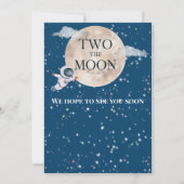 Invitation Deux Garçon de la Lune Astronaute de l'Espace 2ème (Dos)