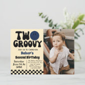 Invitation Deux Garçon Super 2e photo d'anniversaire (Debout devant)