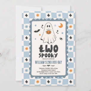 Invitation Deux garçons fantômes effrayants d'Halloween Fête