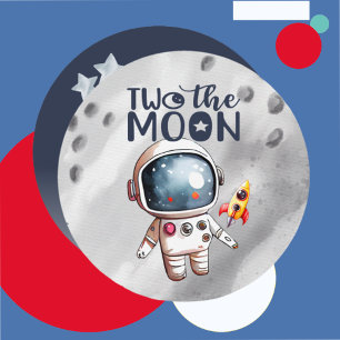 Invitation Deux garçons pour la Lune 2e anniversaire