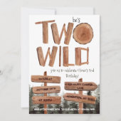 Invitation Deux garçons sauvages uniques 2e anniversaire (Devant)