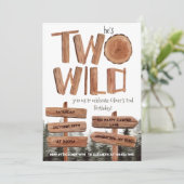 Invitation Deux garçons sauvages uniques 2e anniversaire (Debout devant)