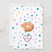 Invitation DEUX gâteaux doux, donuts et points 2e anniversair (Dos)