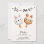 Invitation Deux glaces douces deuxième anniversaire (Devant)