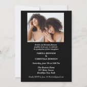 Invitation Deux graduations frères et soeurs marine bleu grad (Dos)