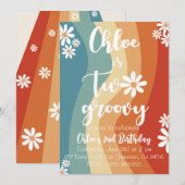 Invitation Deux Groovy Rétro (Devant / Derrière)