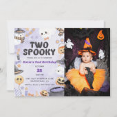 Invitation Deux Halloween Éffrayant 2e anniversaire de fête P (Devant)